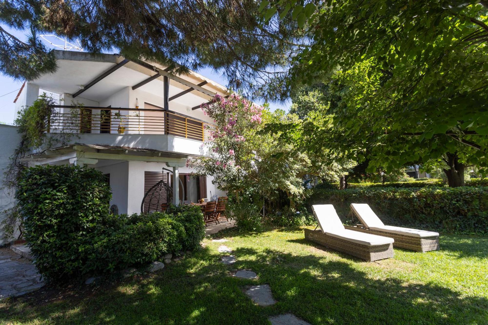 Lovely Villa 3 Min From The Beach Hanioti Exterior foto